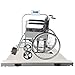 VisionTechShop MVW1 Heavy Duty Wheelchair Scale Platform 1000lb x 0.5lb / 500kg x 0.2kg, Intergrated Foldable Handle and Wheels for Easy Portability, Large LCD Display with Backlight - 1 Piece