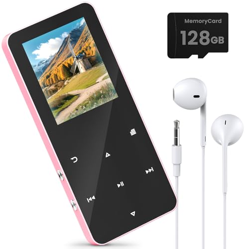 128GB MP3 Player Bluetooth - MP3-MP4-Spieler mit Lautsprecher & Kopfhörer,Musikplayer mit TF Kartenslot, Hörbuch Gerät, 1.8\" Farbbildschirm,FM-Radio,Video,E-Book,Sprachaufzeichnung,mit Sportarmband 128GB MP3 Player Bluetooth - MP3-MP4-Spieler mit Lautsprecher & Kopfhörer,Musikplayer mit TF Kartenslot, Hörbuch Gerät, 1.8\" Farbbildschirm,FM-Radio,Video,E-Book,Sprachaufzeichnung,mit Sportarmband
