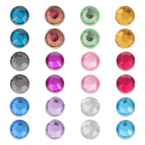 VANZACK Marcadores para Copas de Vino Acrílicos 24 Piezas Colores Surtidos Identificadores de Vidrio Magnéticos para Fiestas Navidad Cumpleaños y Celebraciones