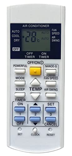 5 Year Warranty AC Remote Compatible for Panasonic 1.5 Ton AC Remote Nanoe-g Purifier Funtions (Exactly Same Will Only Work)