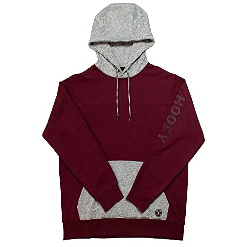 HOOEY Men's Tundra Hooded Sweatshirt Burgundy Small