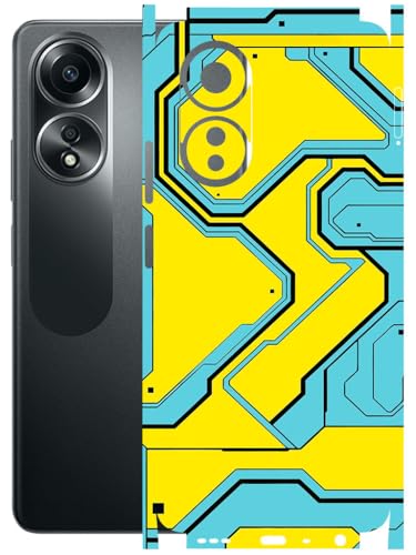 Image of AtOdds - Full Body Back Screen Guard Protector Film - Lamination Wrap Skin Sticker Compatible with Oppo A58 (4G) | Scratchproof Matte Finish (YellowLane)