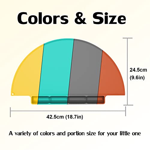 Silicone Baby Placemat, Food Catching Baby Toddlers Placemats, Multi-Purpose Silicone Place Mats,2Pack,Blue/Baby Green #TOP4