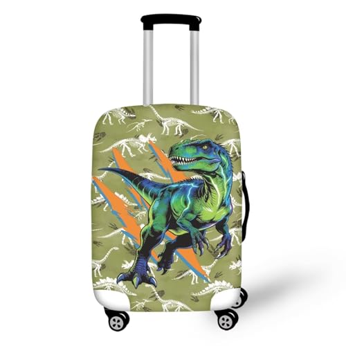 Image of Mumeson Dinosaur Luggage Cover for Suicase Washable Luggage Protector with Zip Closure Baggage Dust Covers Anti Scratch