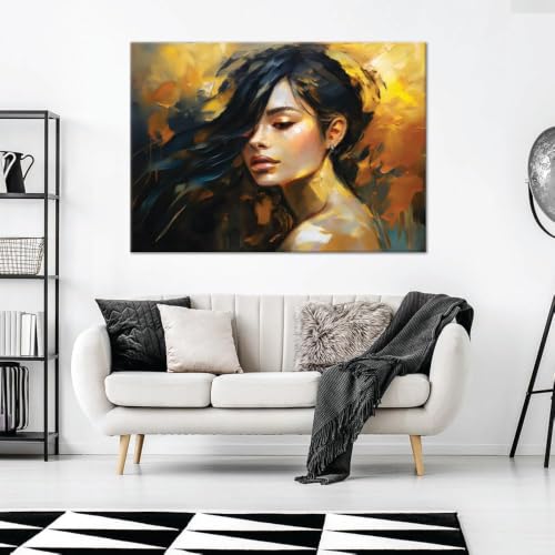 Cuadro de mujer abstracta en lienzo para crear un ambiente sofisticado y moderno en tu hogar 2