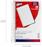 Hilroy 5-Subject Stenographers Coil Notebook, 6" x 9.5" Sheet Size, Heavy Weight Wide Ruled Paper, 350 Pages/175 Sheets (53140)