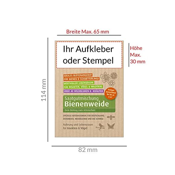 Biobalu Bienenweide Samentütchen - Blumenwiesensamen mehrjährig - Blumensamen als Hochzeitsgeschenk, Gastgeschenk… – Bild 6