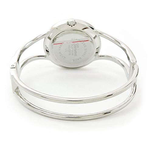 Stc STC06 Silver Round Face Metal Double Band Fashion Women'S Bangle Cuff Watch thumb #7