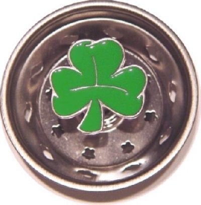 Colador para fregadero Lucky Irish Shamrock en acero inoxidable