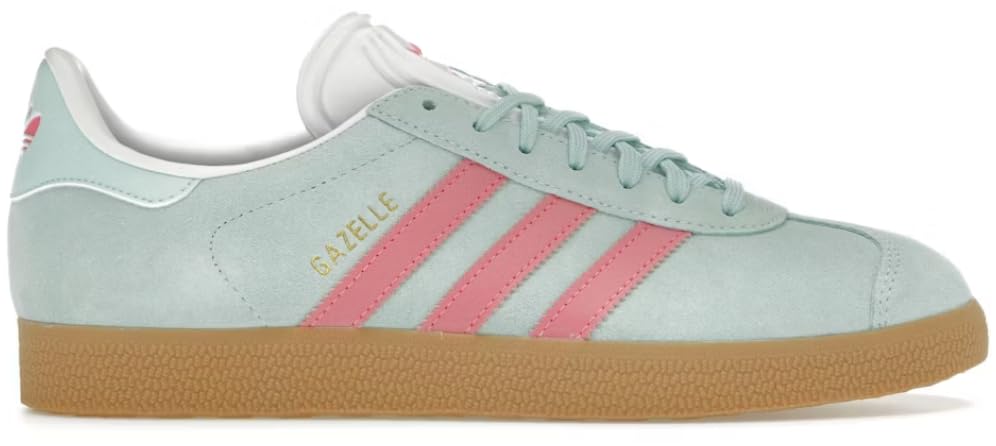 adidas Gazelle Womens Sneaker (Flash Aqua Lucid Pink, US Footwear Size System, Adult, Women, Numeric, Medium, 9.5)