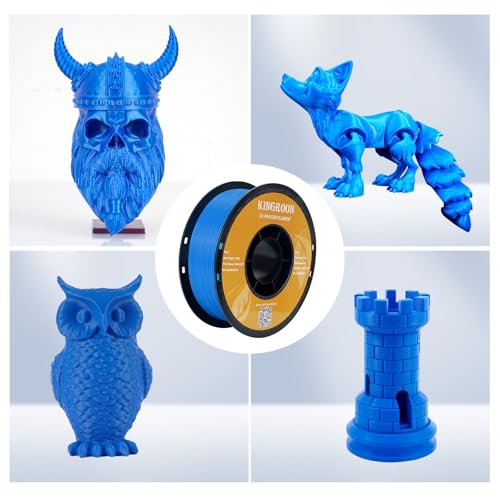 Image of Kingroon PLA 3D Printer Filament, 10 Rolls, Dimensional Accuracy + /- 0.02 mm, 10kg Spool(22lbs), 1.75 mm,2Black+2White+2Grey+2Red+2Blue
