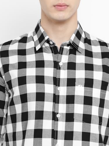 Image of Allen Cooper Checks Shirts for Men - 100% Cotton Comfort Fit Casual and Formal Shirt - Breathable, Soft, Classic Style (Multiple Colors)