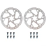 HEBEOT Scheibenbremse für Rotor, 220 mm, 6 Löcher, 44 mm, für Elektroroller, E-Bike und Elektromotorräder, Paar Stahlscheiben mit 2 3 mm und 2 8 mm Dicke für stabiles Bremsen (2,3 mm, 203 mm)