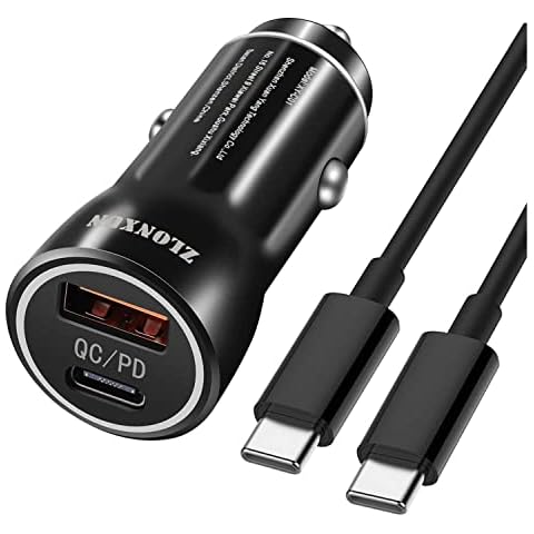 Fast Car Charger (USB C + USB A) and Cable for Samsung Galaxy A53/A52/A42/S22/S21/S20/S22+/S21+/S22 Ultra/S21 FE/S20 FE/A13/A32,Google Pixel 7 6 Pro 5 4 Cover
