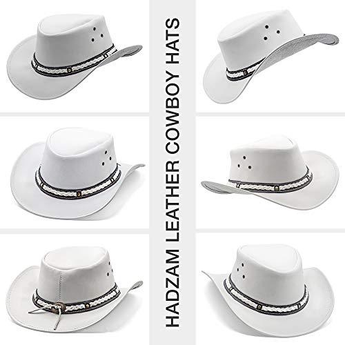 Image of HADZAM Showerproof Outback hat Also Worn as Leather Cowboy hat, Australian Hats for Men & Women