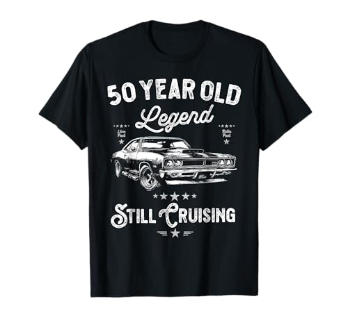 Divertido coche de músculo retro vintage para hombre de 50 cumpleaños Camiseta