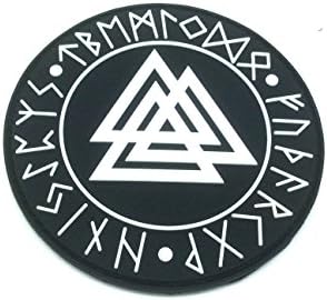 Norse Raben Banner PVC Patch – Wikinger-Motiv, 6,6x7,6 Cm, Klett-Velcro-fähig