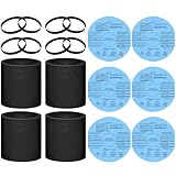 4 Pack 90585 Foam Sleeve Filter and 6 Pack 90107 Dry Disc Filter & 8 Retaining Band for Shop Vac Wet/Dry for Vacmaster for Genie Shop 5 Gallon and Above Vacuum Cleaner. Parts #9010700, 9058500