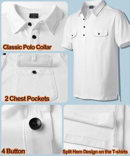 Camiseta Polo de Manga Corta para Hombre 100% Algodón miniatura 3