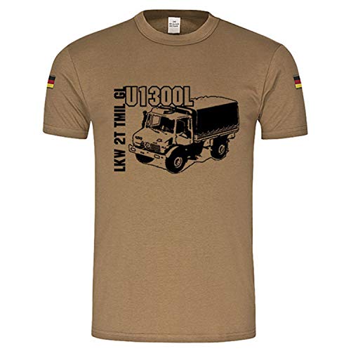 T-shirt Tropical Unimog U1300L LKW 2T Camion Militaire Allemand Beige XXL