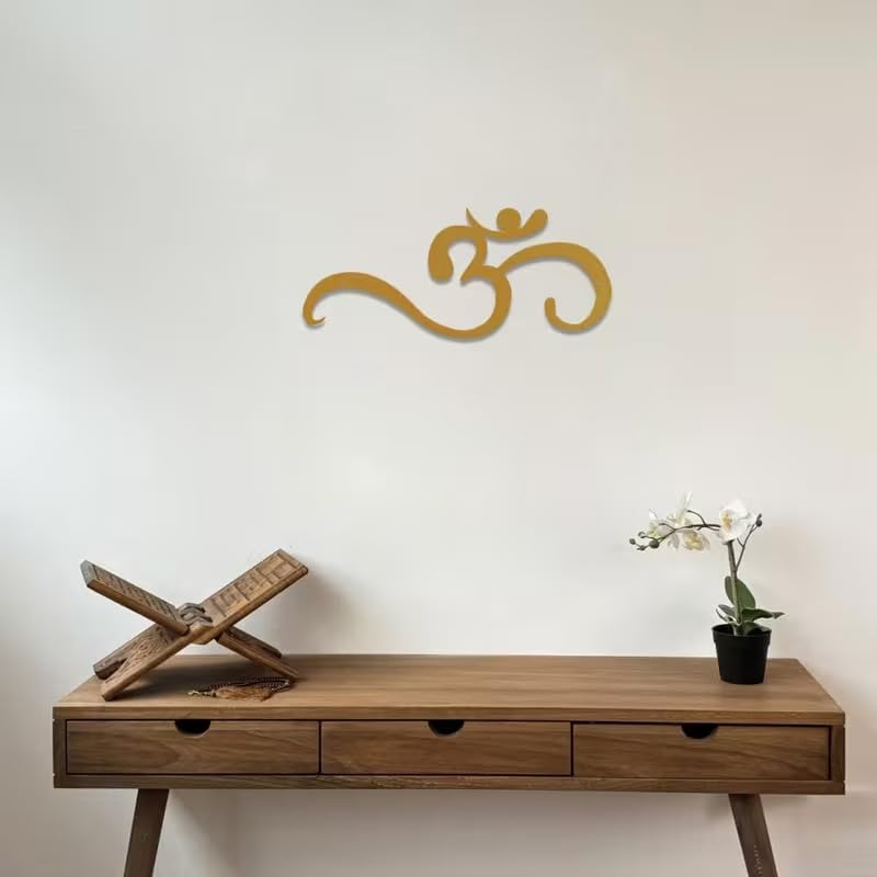 Wooden Diwali Om Symbol Wall Hanging, 6 Inch Unfinished Wooden Om Cutout for DIY Painting, Mandir Decoration, Festival Decor, Wall Art, Craft Project & Home Decoration - 6 Inch, By Curious Button-image-26