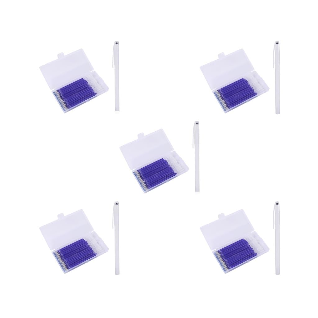 Juego de 5 bolígrafos borrables con calor para acolchar, costura, costura, costura, color azul