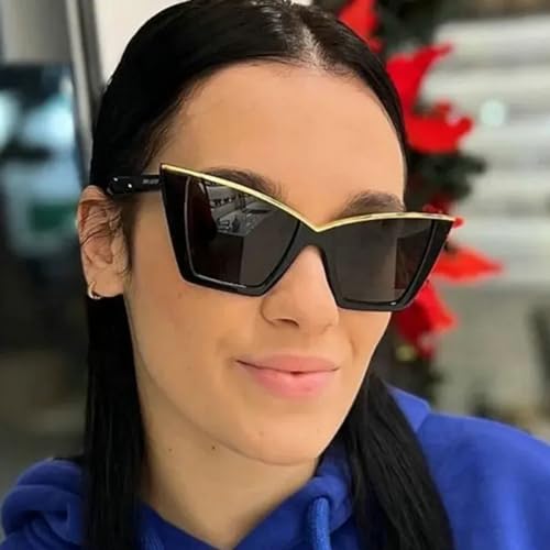 COTIA Fashion Cat Eye Sunglasses Women Men Oversized Square Casuals Sun Glasses Retro Trendy Travel Eyewear3