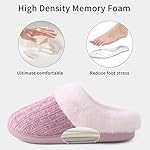 Evshine Warm Knit House Slippers for Women Comfy Wool-Like Lined Chenille Slippers with Memory Foam and Indoor Outdoor Soles - Image 3