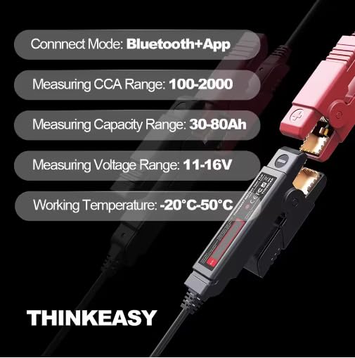 New think-easy V2 Bluetooth Fahrzeugbatterietester 12 V 2000 CCA Batterietest