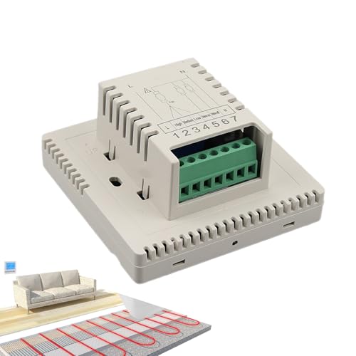 Nkmifeg Termostato para Casa | Controlador De Calefacción por Suelo | Control Preciso De Temperatura Ambiente con Pantalla Clara para Sistemas De Calefacción