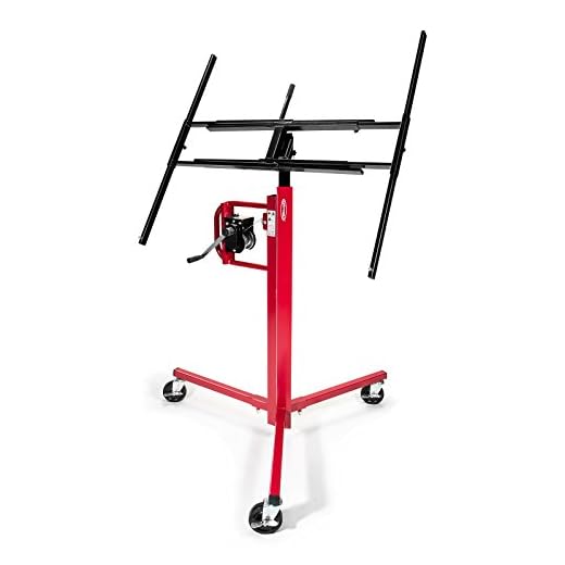 GypTool Drywall Lift Panel Jack Hoist - 11' Reach Red