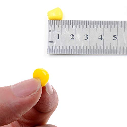 100 Un Isca Artificial para Tilápia MILHO SOFT com Cheiro para Pesca em Silicone Cor AMARELO