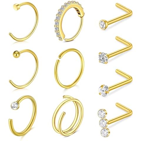 Piercings de nez NIUSIMAN 10 pièces Cover