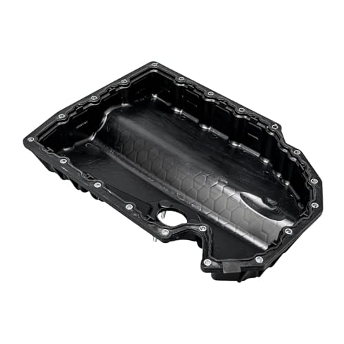 Image of KAX Engine Oil Pan for Tiguan, Q3, Passat, GTI, Golf Alltrack, Beetle, A3 | VWP55A with Drain Plug & Gasket Compatible with A3 Quattro, Golf, Jetta, Golf SportWagen, S3, Golf R, TT Quattro, TTS Quattro