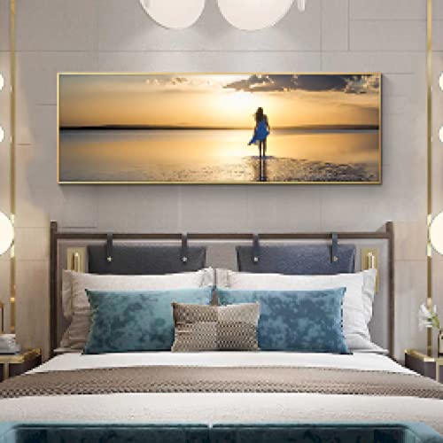 Toile pour salon paysage marin nature grand format 30x90cm deco murale