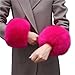 Alianm Women'S Faux Fur Wrist Cuffs 3Pairs Fashion Hand Ring Oversleeps Wraps Winter Warm Faux Fox Fur Cuffs Wristband(C-7)
