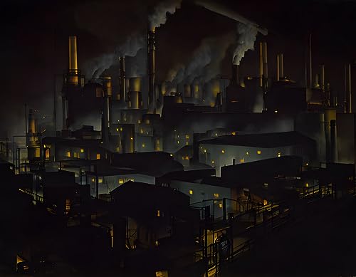 Affiche fumée industrielle 58x90cm pour salon style loft moderne