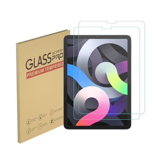 HYGMOCC Diseño para Apple iPad Air 4 (2020) Protector de pantalla de vidrio templado de 10.9 pulgadas, anti arañazos, sin burbujas, alta definición (paquete de 2)