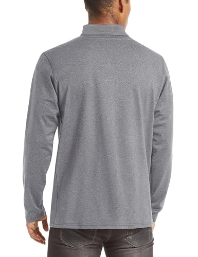 Image of TACVASEN Men's Sports Shirts 1 /4 Zip Long Sleeve Fleece Lined Running Workout Pullover Tops Sweatshirt