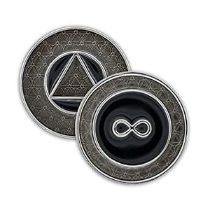 Infinity Sobriety Chip | Thick Triplate AA Coin | Alcoholics Anonymous Recovery Gift Token