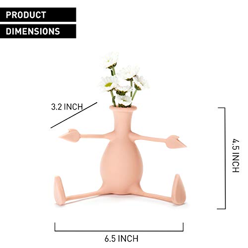 Florino – Friendly Flower Vase Modern Home Décor Vase For Flowers Unique Gifts By Peleg Design (Peach) #TOP3