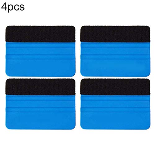 illuMMW Limpieza y Mantenimiento de automóviles, raspadores, película de Aluminio Especial para Herramientas de Cuidado del automóvil del Coche 4pcs - Azul