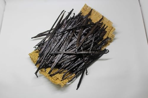 ESSENCE FOOD & BEVERAGE 25 Tahitian Vanilla Beans for Making Vanilla Extract, Vanilla Beans Grade A, Papua Vanilla Beans Extract, Perfect Homemade Extract, Baking and Cooking (25 BEANS)