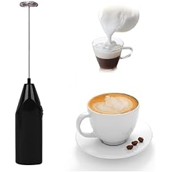 Batidor Manual Electrico Batidor para Café,Leche, Capuchino o Matcha Espumador eléctrico leche y cafe. (negro)