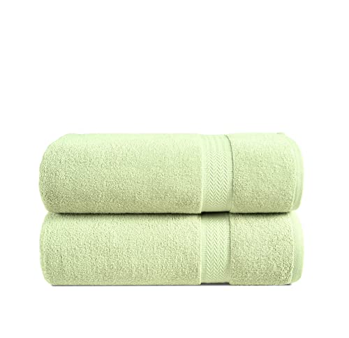Luxurious Bath Sheets - 600 Gsm 100% Ring Spun Cotton Highly Absorbent And Quick Dry Extra Large Towels, Oversized Bath Towel - Super Soft Hotel Quality Towel (35 X 65 Inches, 2-Pack) - Sage Green #TOP19