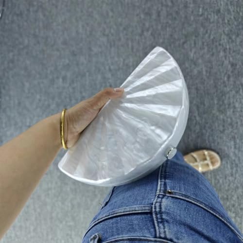 Image of Acrylic Shell Shaped Bag Luxury Marble Clutch Evening Purses for Women Glitter Handbag for Wedding Cocktail Party Prom