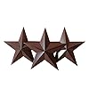 Cvhomedeco country rustic antique vintage gifts burgundyblack metal barn star walldoor decor 12 inch set of 3  urban country home decor