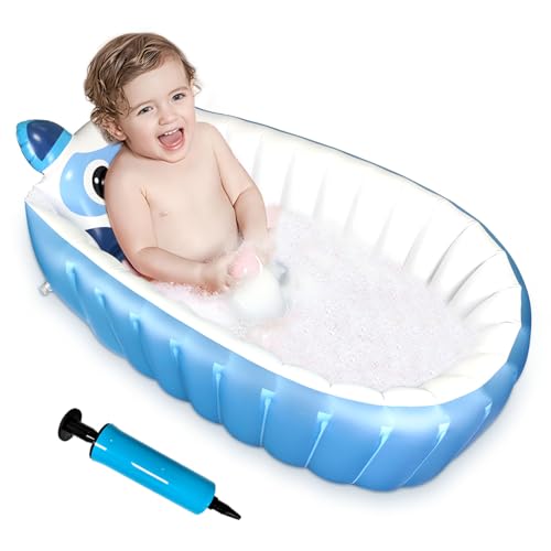 Aufblasbare Badewanne, Kinderbadewanne, Rutschfester Babypool zum Sitzen,...