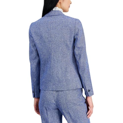 Anne Klein Womens Heathered Business One-Button Blazer2