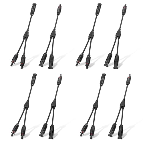 ECO-WORTHY 4-Pair 30A Solar Y-Branch PV Adapter Cable